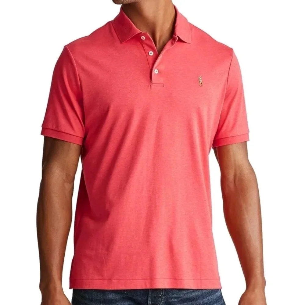 NWT Polo Ralph Lauren Men's Classic Fit Polo Shirt Heathered Rosette Size Medium